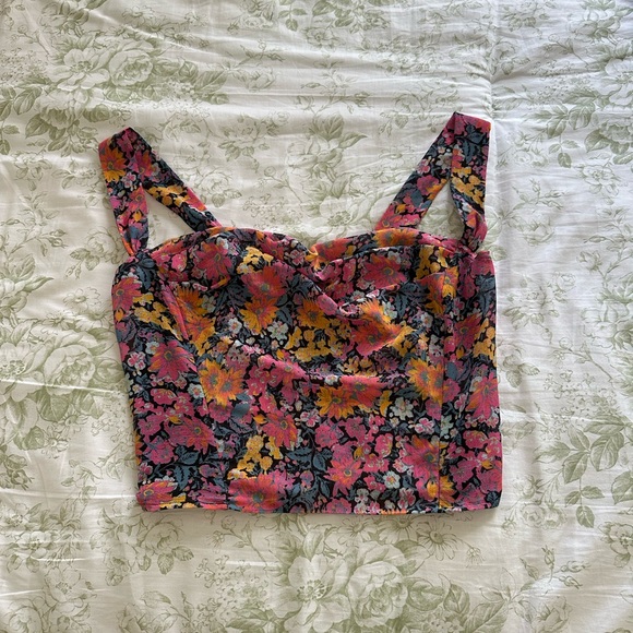 Dark Floral Free People Endless Love Tank - Picture 3 of 8